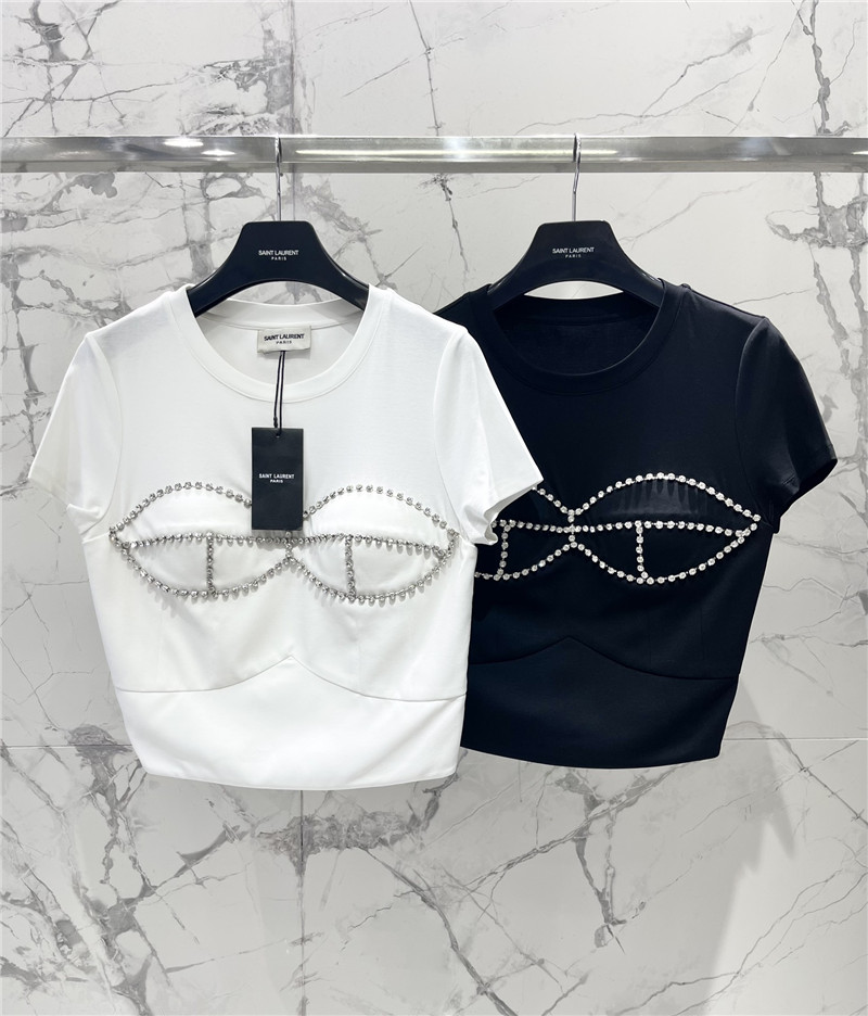 y51 crystal D1am0nd short-sleeved t-shirt replica clothes
