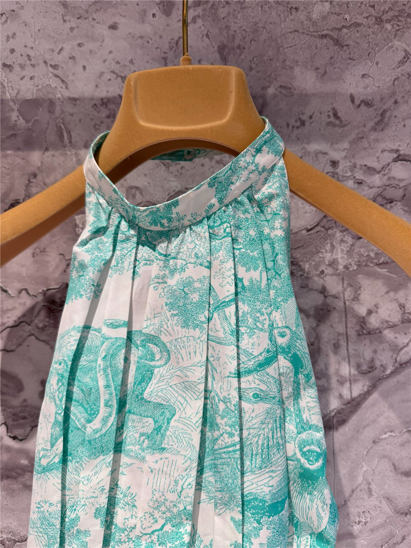 D10r allover floral printed halterneck top