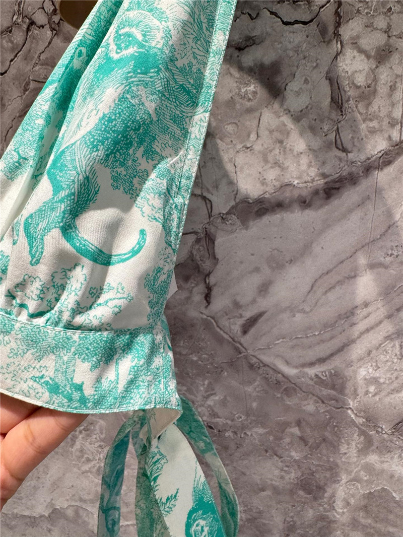 D10r allover floral printed halterneck top