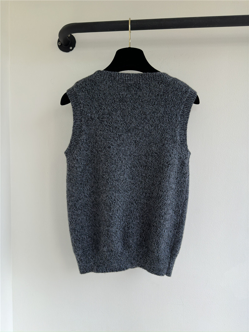 Ch**el embroidered sequined vest replica designer clothes