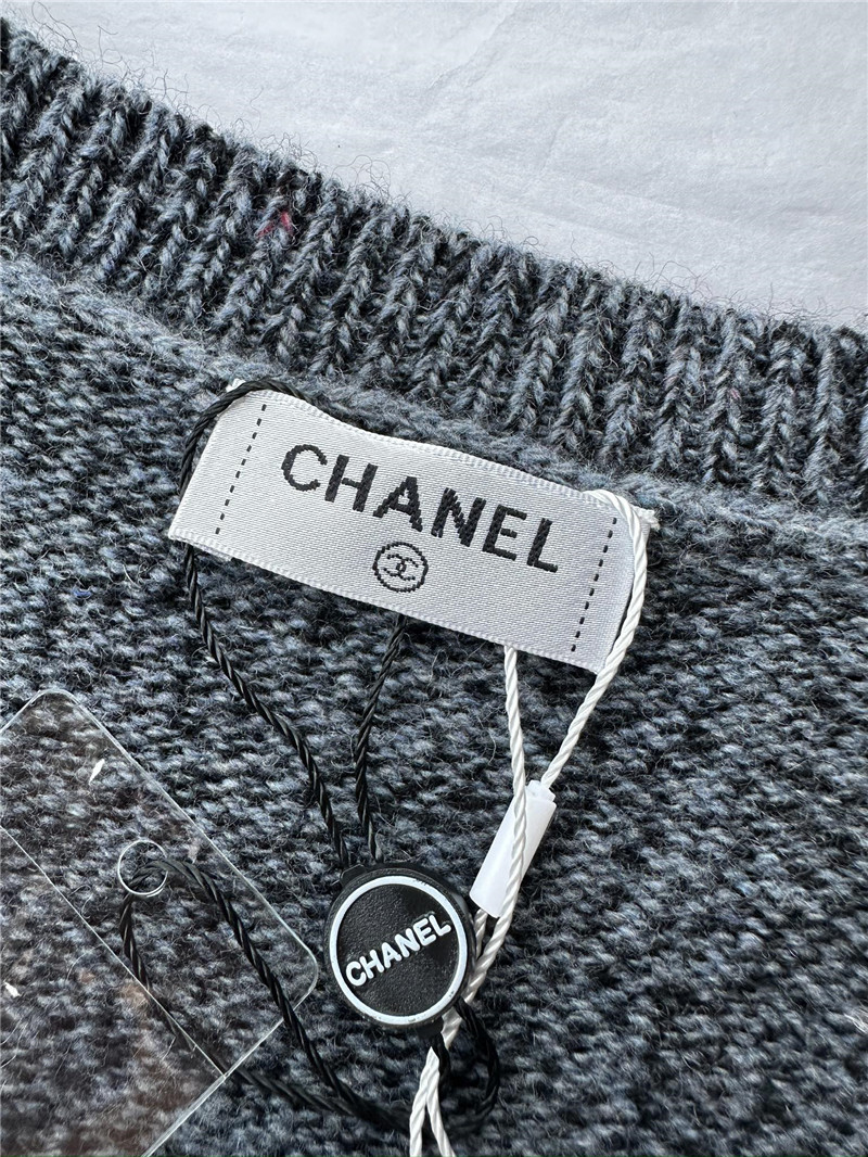 Ch**el embroidered sequined vest replica designer clothes