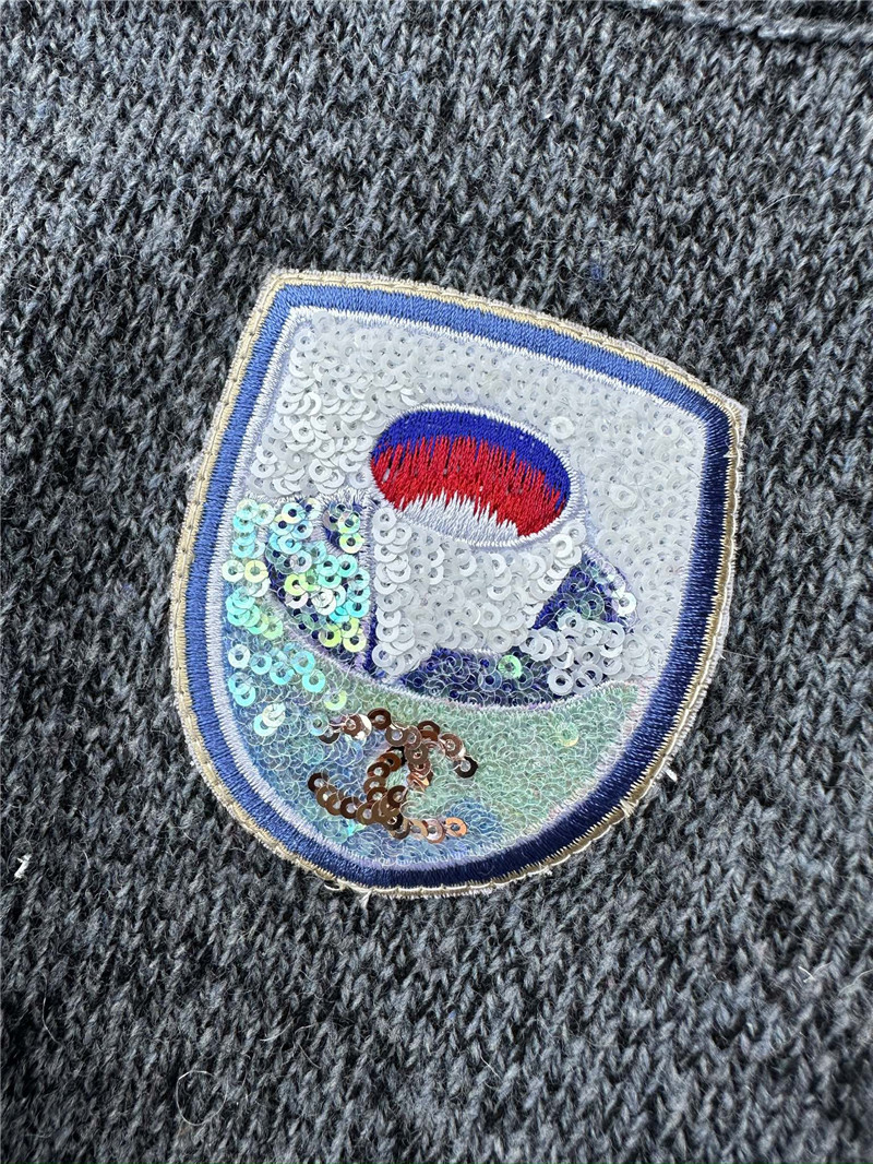 Ch**el embroidered sequined vest replica designer clothes