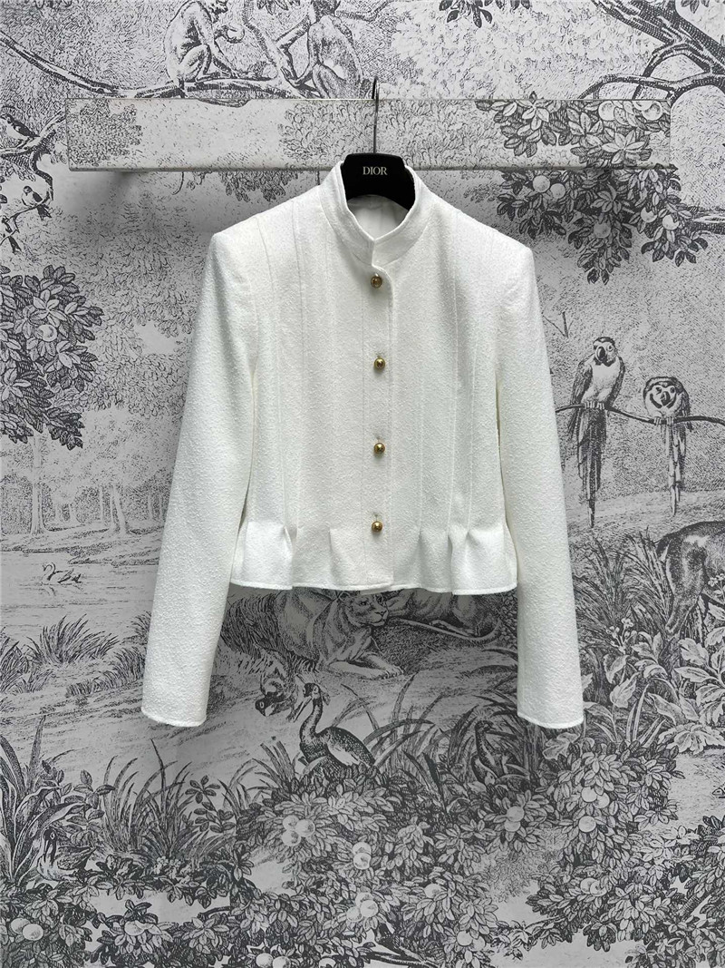 D10r gold button ruffled small cc style jacket replica clothes