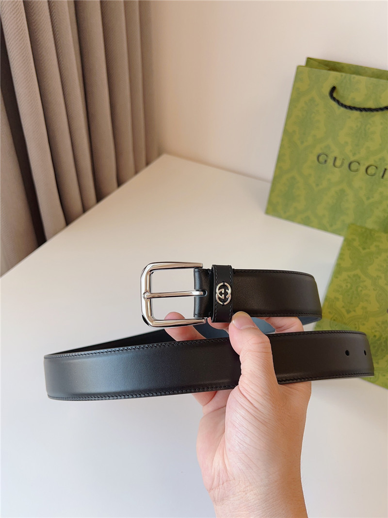 Gvc*1 black leather belt