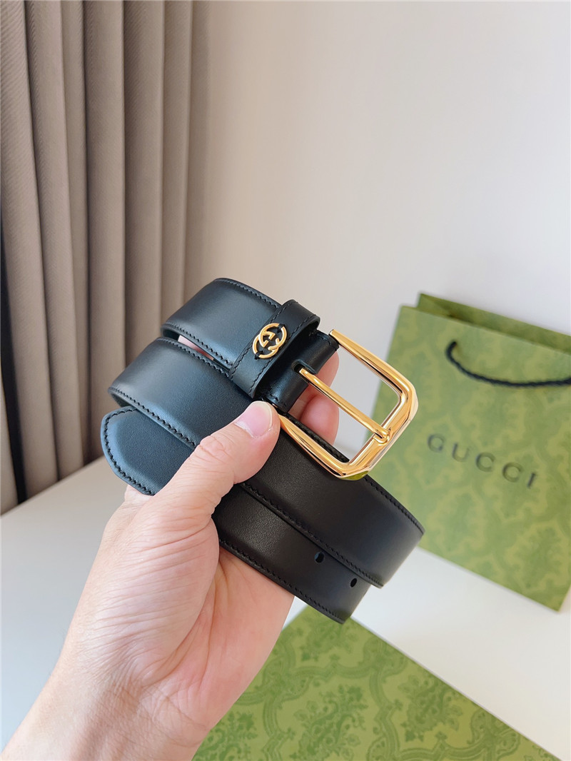 Gvc*1 black leather belt