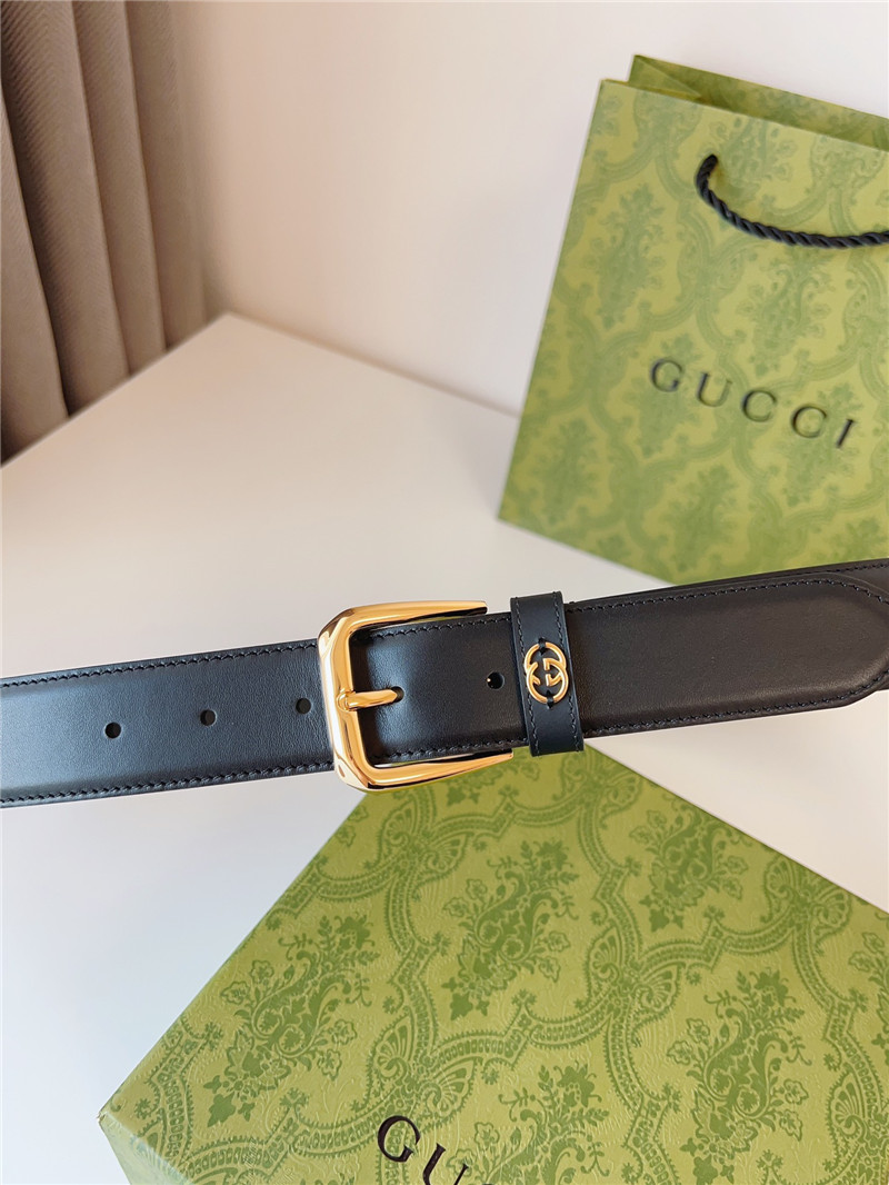 Gvc*1 black leather belt