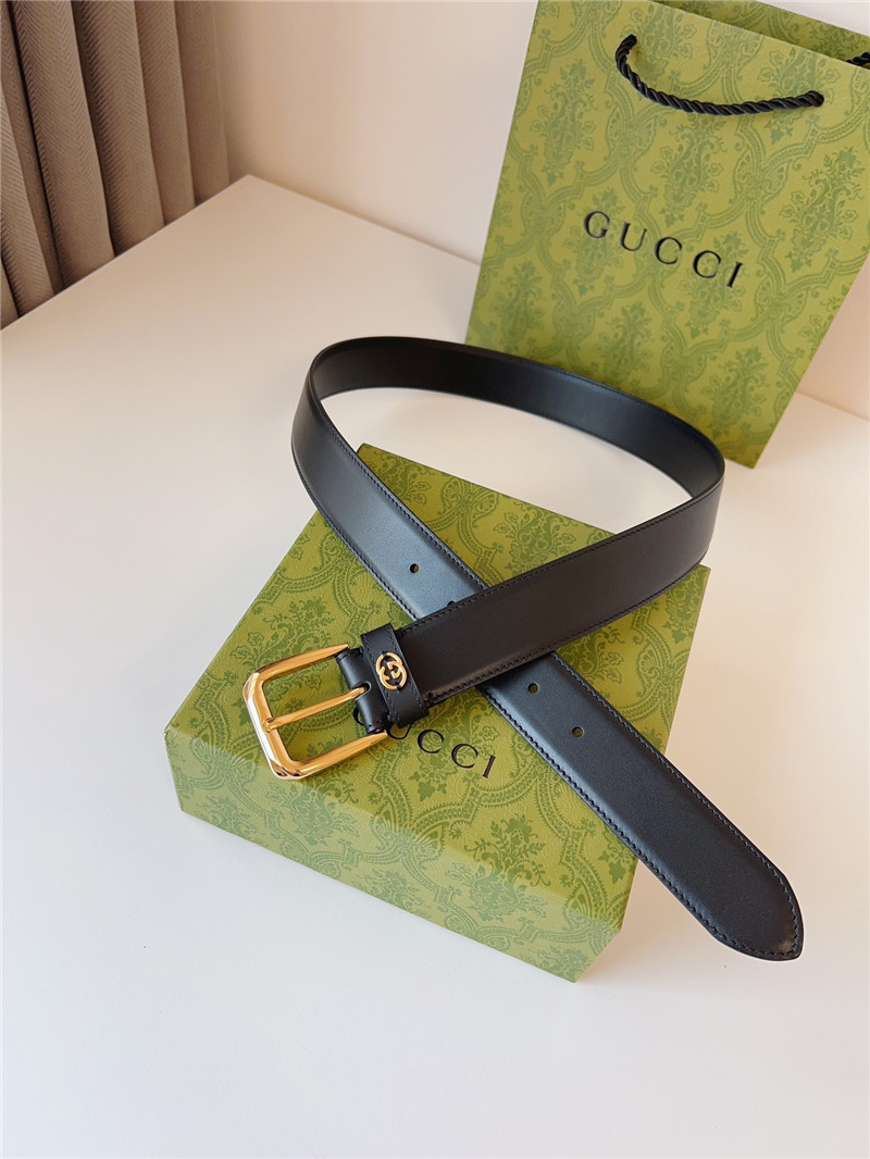 Gvc*1 black leather belt