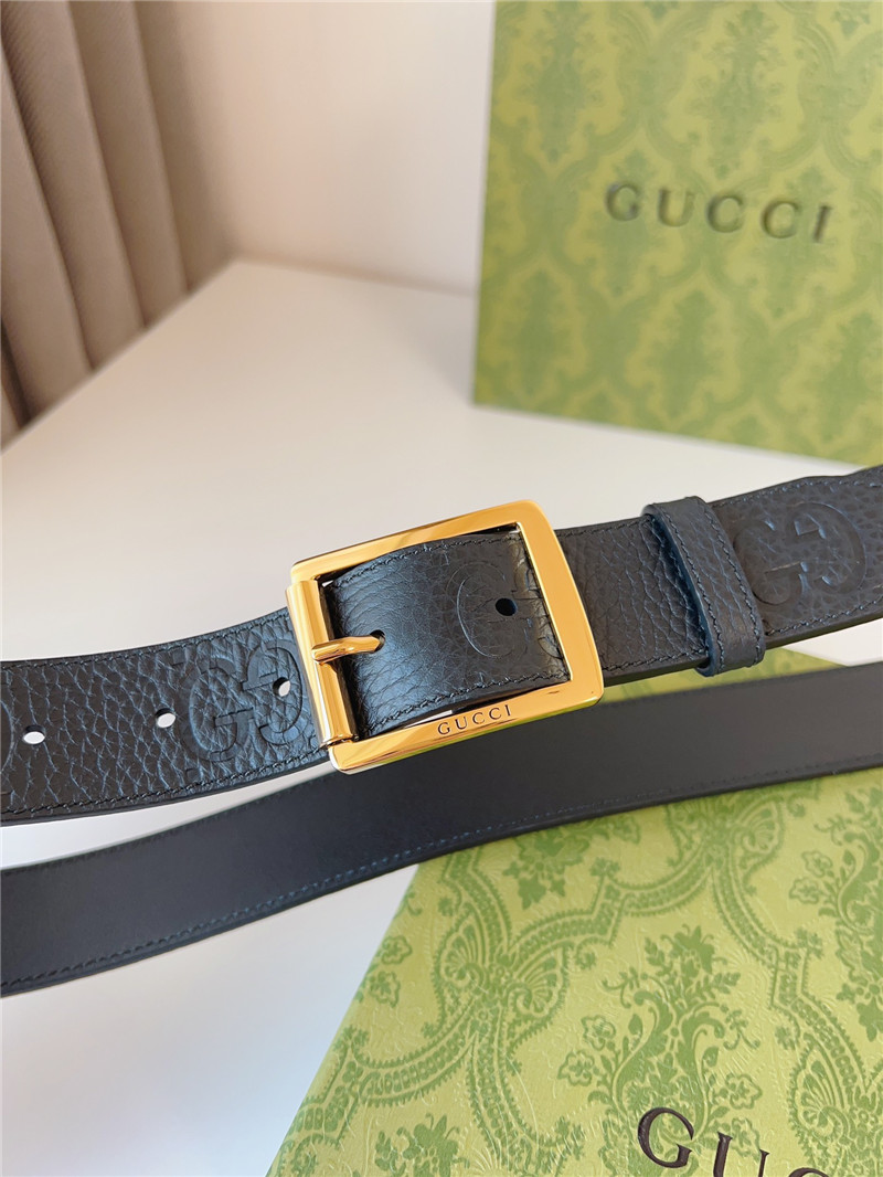 Gvc*1 black leather belt