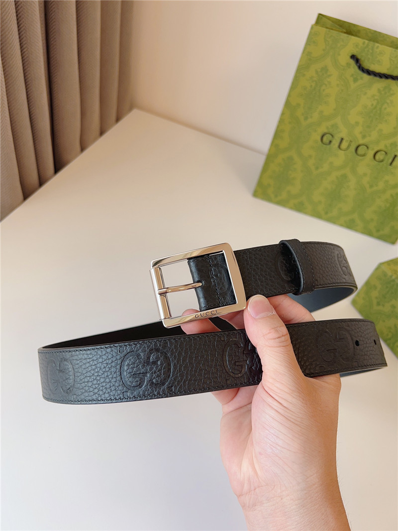 Gvc*1 black leather belt