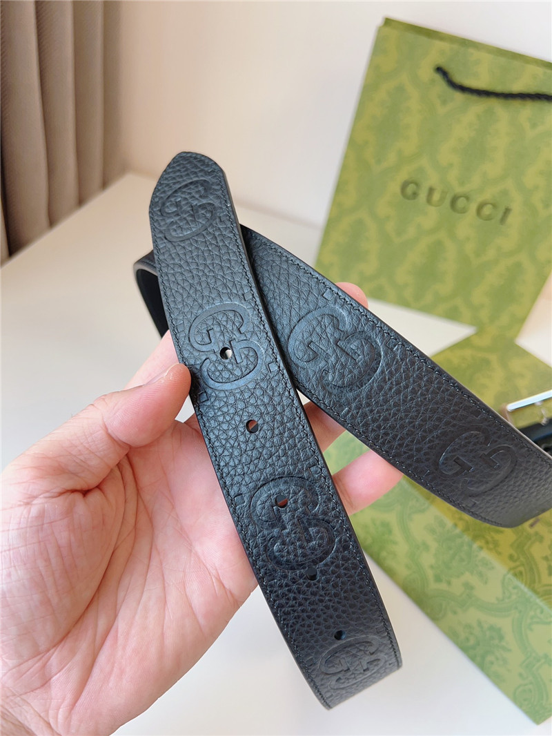 Gvc*1 black leather belt