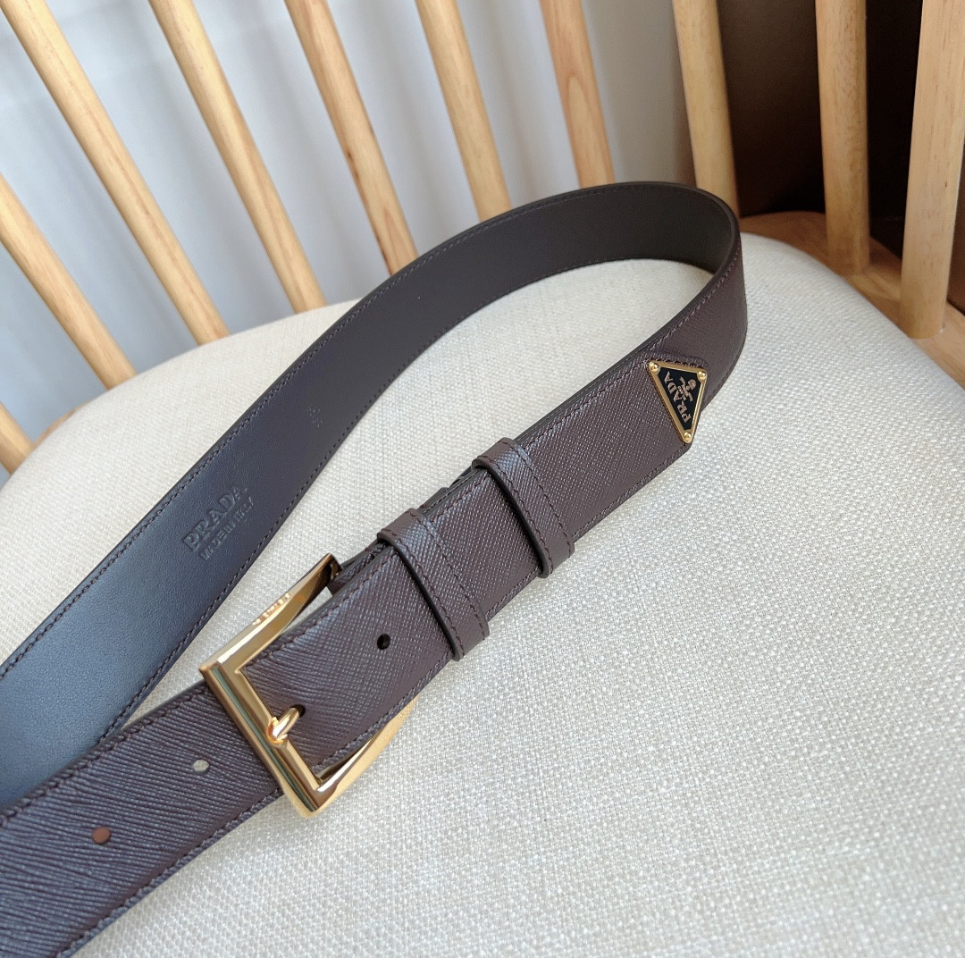 Pra*a triangle logo belt