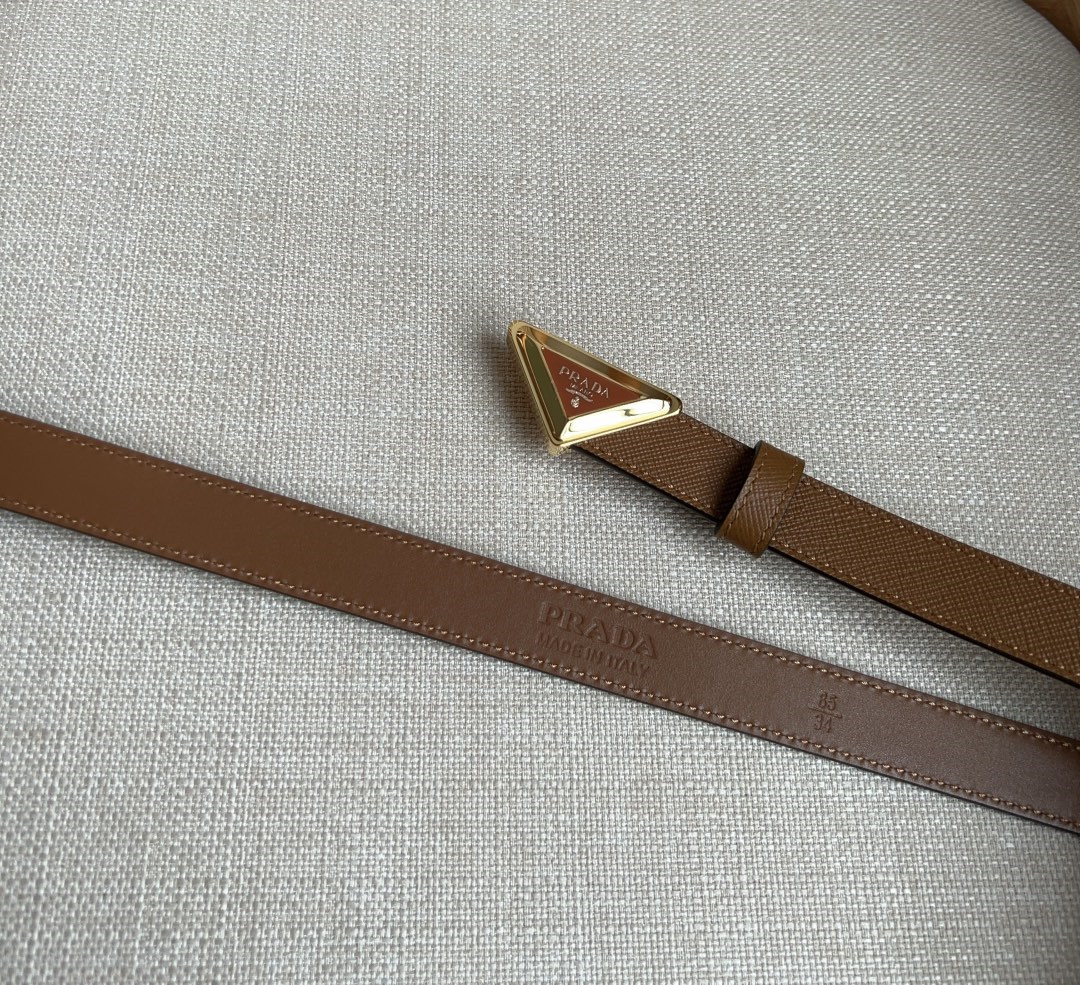 Pra*a triangle logo outline belt