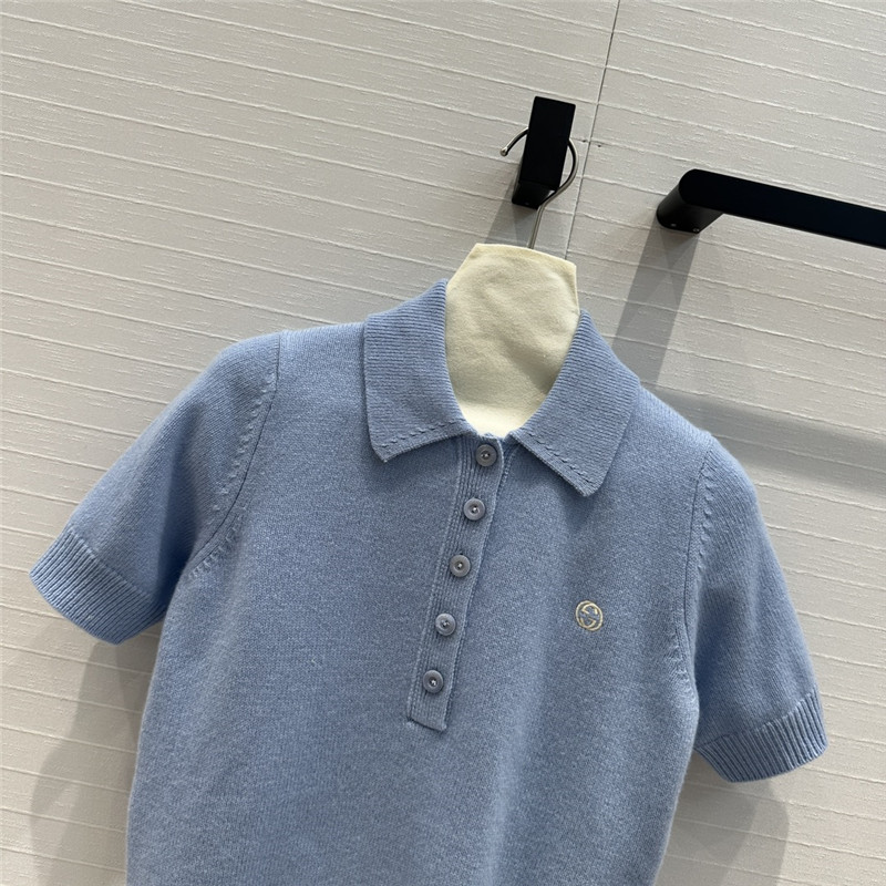 Gvc*1 polo collar short sleeve sweater replica clothing sites