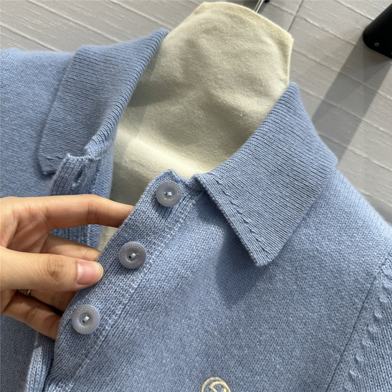 Gvc*1 polo collar short sleeve sweater replica clothing sites