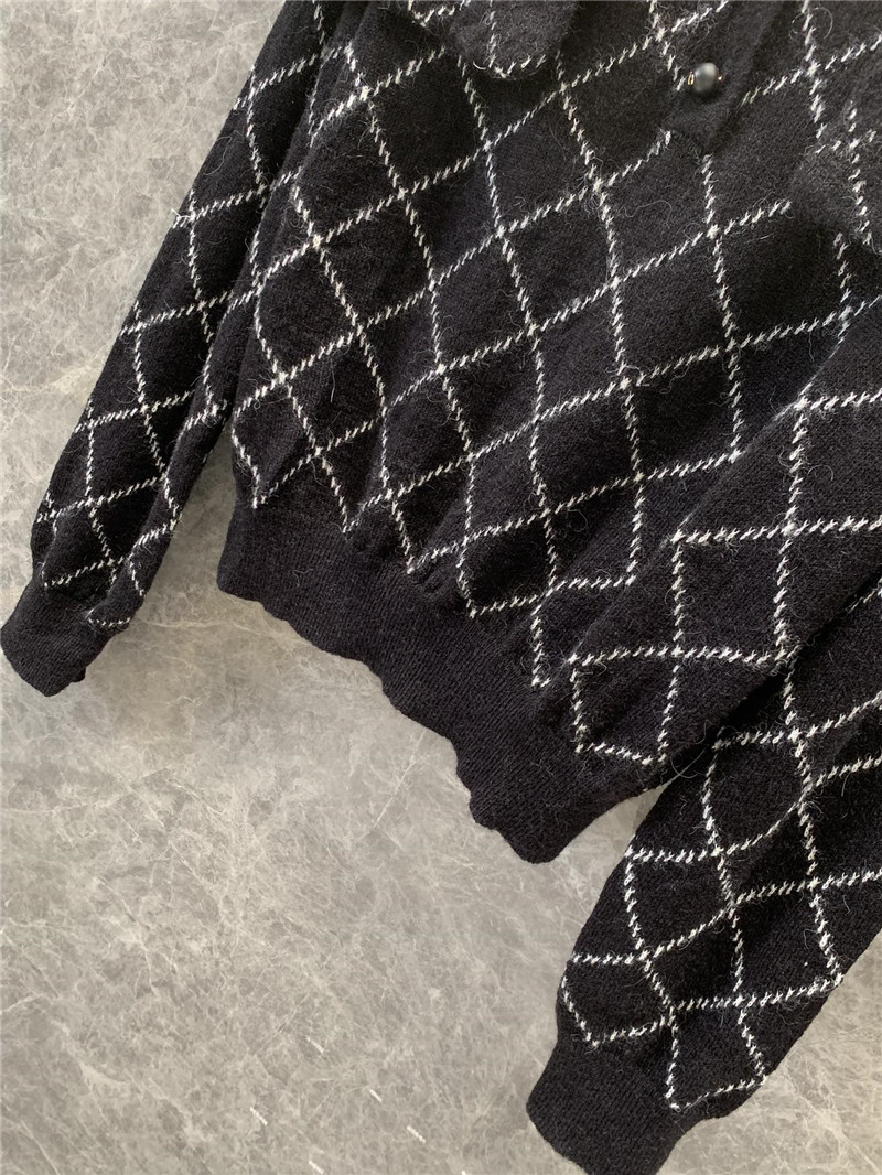 d10r D1am0nd jacquard knitted long-sleeved sweater replica clothes