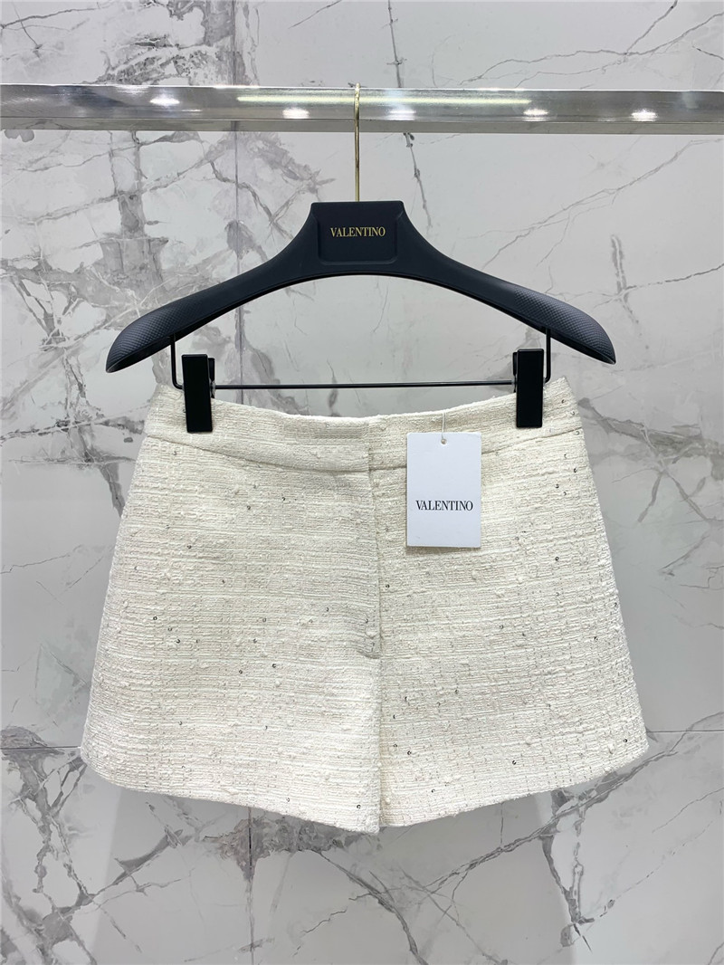 Va1e*ntin0 sequined ostrich feather cuffs suit replica clothes