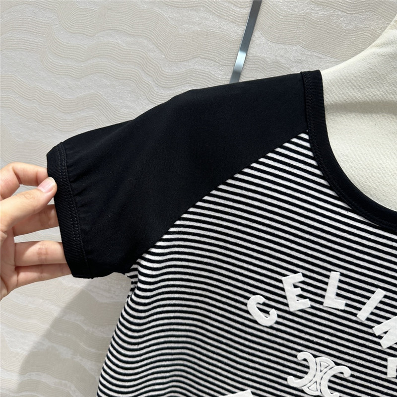 Ce1i*e logo letter pattern short sleeve t-shirt replica clothes