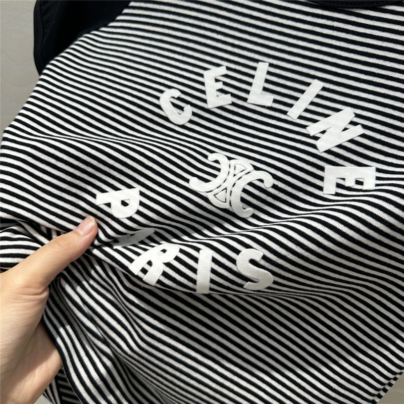 Ce1i*e logo letter pattern short sleeve t-shirt replica clothes