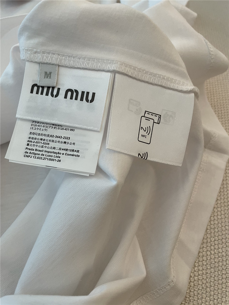 M1um1u beaded short sleeve replica clothing sites