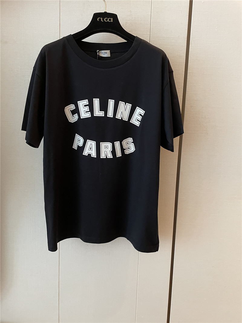 Ce1i*e printed letter short sleeve replica designer clothes