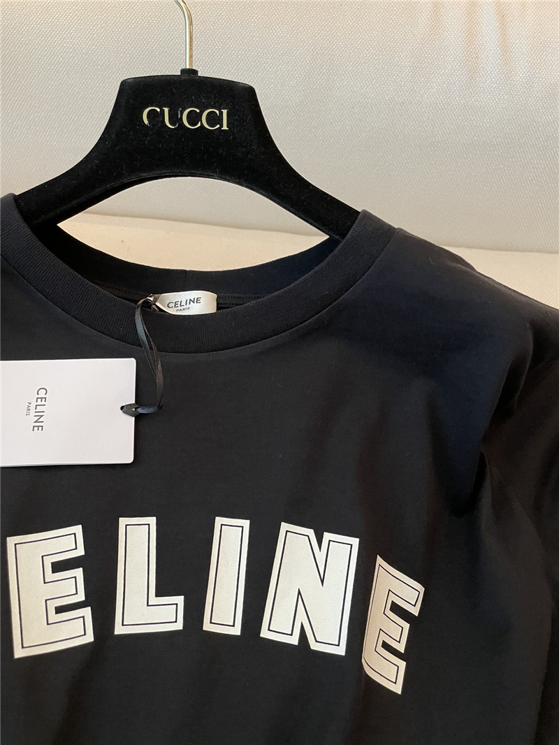 Ce1i*e printed letter short sleeve replica designer clothes