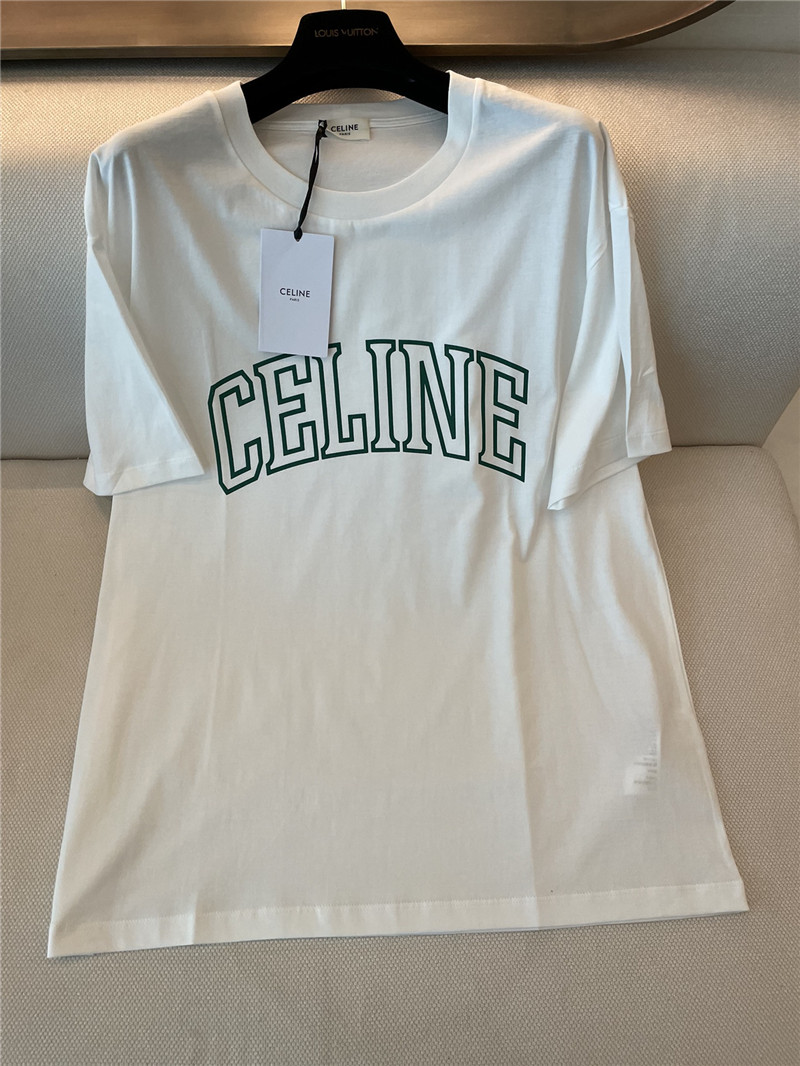 Ce1i*e printed letter short sleeve replica designer clothes