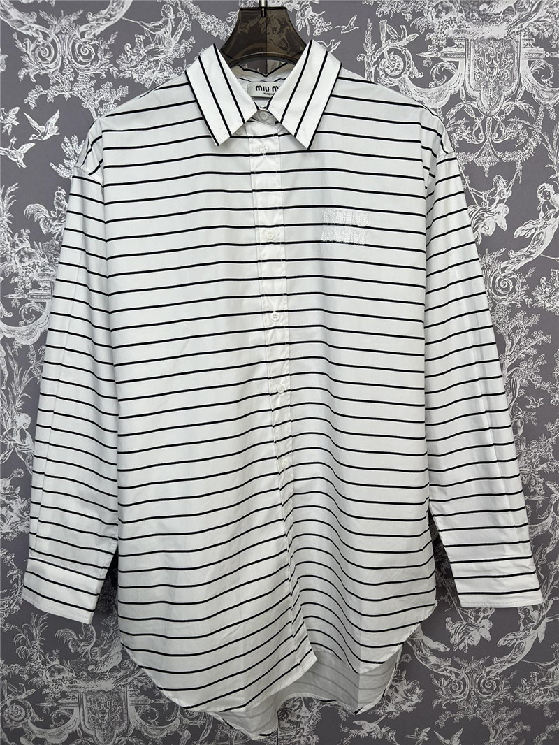 M1um1u classic striped shirt replica designer clothes