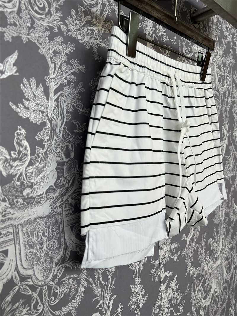 M1um1u black and white striped drawstring shorts replica clothes