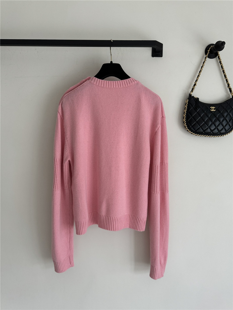 Ch**el logo shoulder button cashmere sweater replica clothing