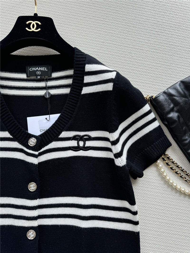 Ch**el striped cardigan replica d&g clothing