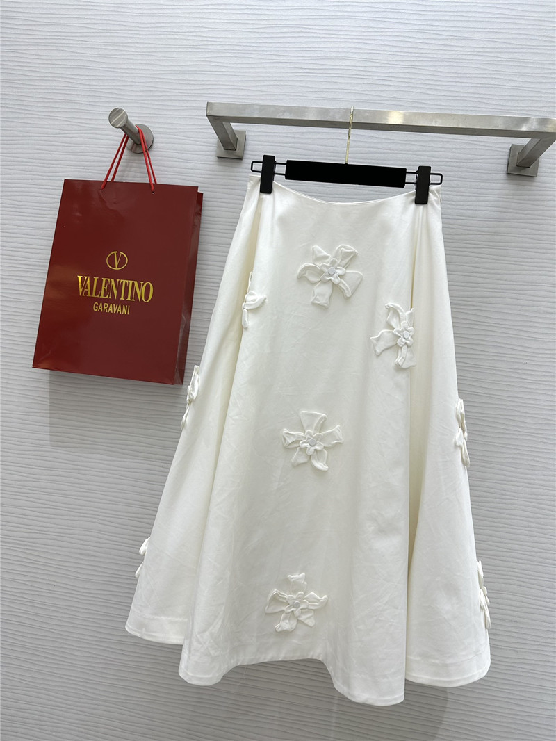 Va1e*ntin0 3d floral a-line skirt replica designer clothes