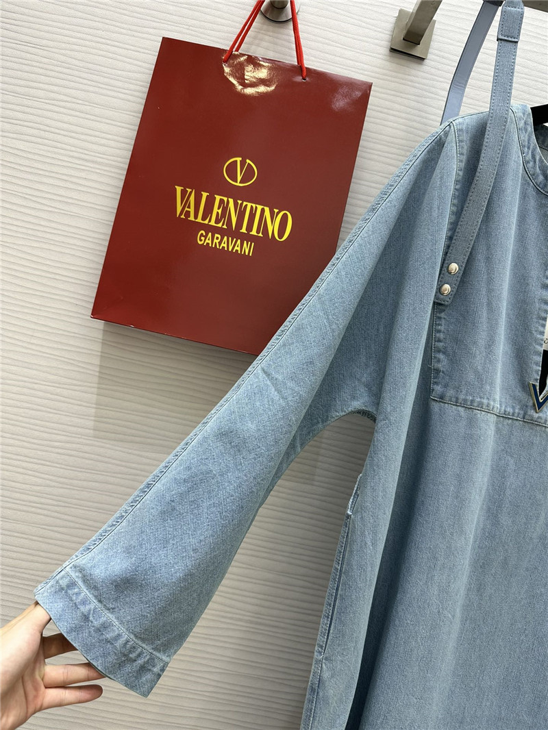 Va1e*ntin0 vintage denim maxi skirt replica clothing sites