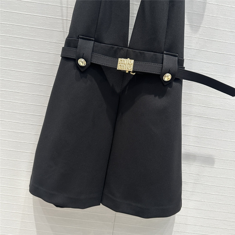 Miu Miu Black Stretch Wool Dress