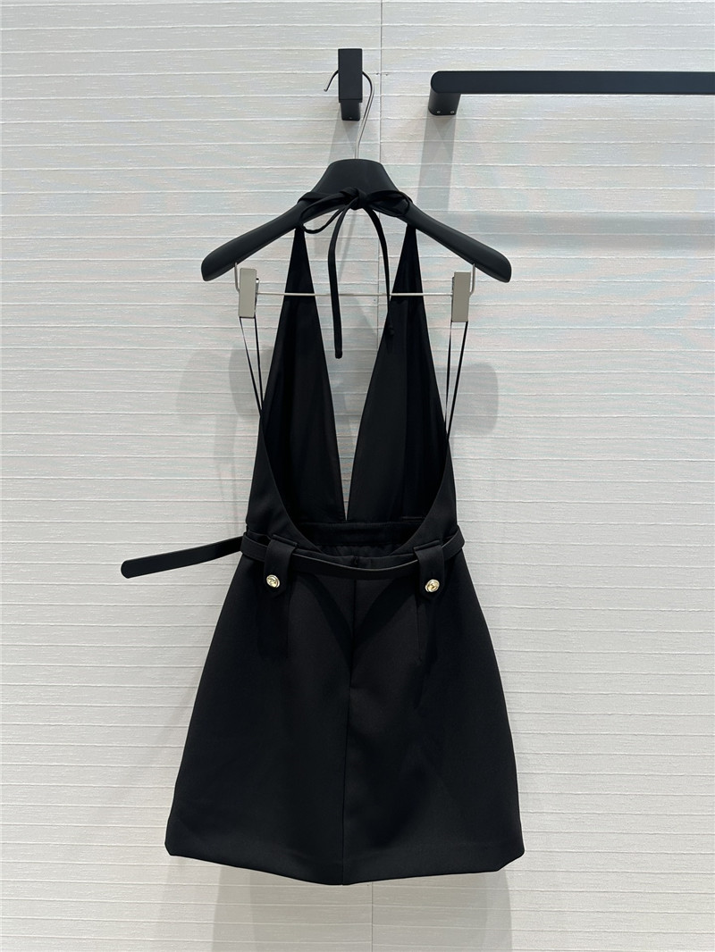 Miu Miu Black Stretch Wool Dress