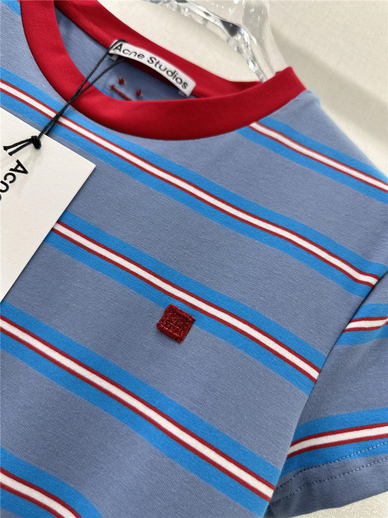 acne studios striped contrast t-shirt replica d&g clothing