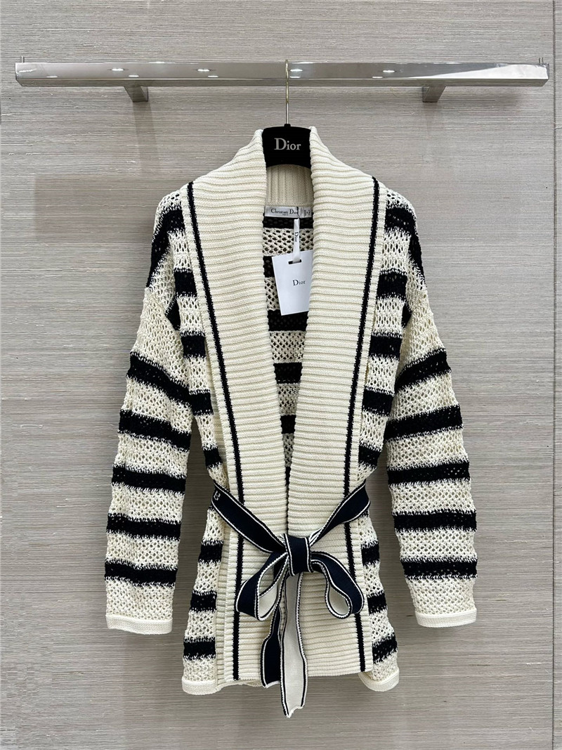 D10r navy striped knitted jacket replica d&g clothing