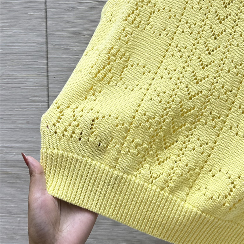 Ce1i*e hollow flower arc de triomphe knitted vest replicas clothes