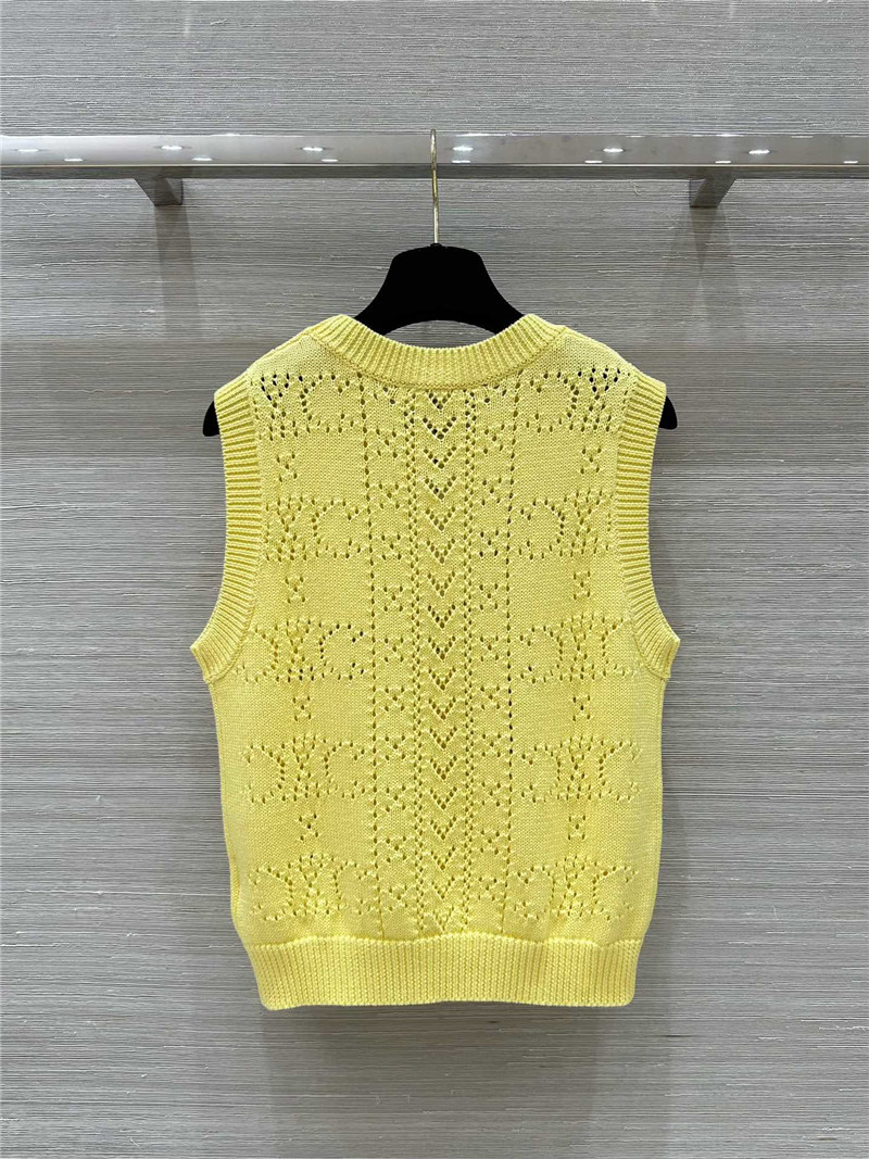 Ce1i*e hollow flower arc de triomphe knitted vest replicas clothes
