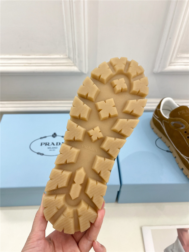 Pra*a faded suede sneakers brown