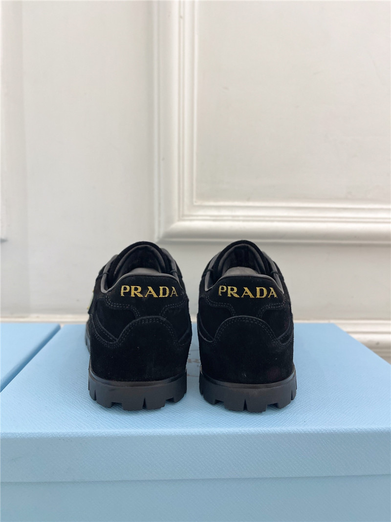 Pra*a faded suede sneakers black
