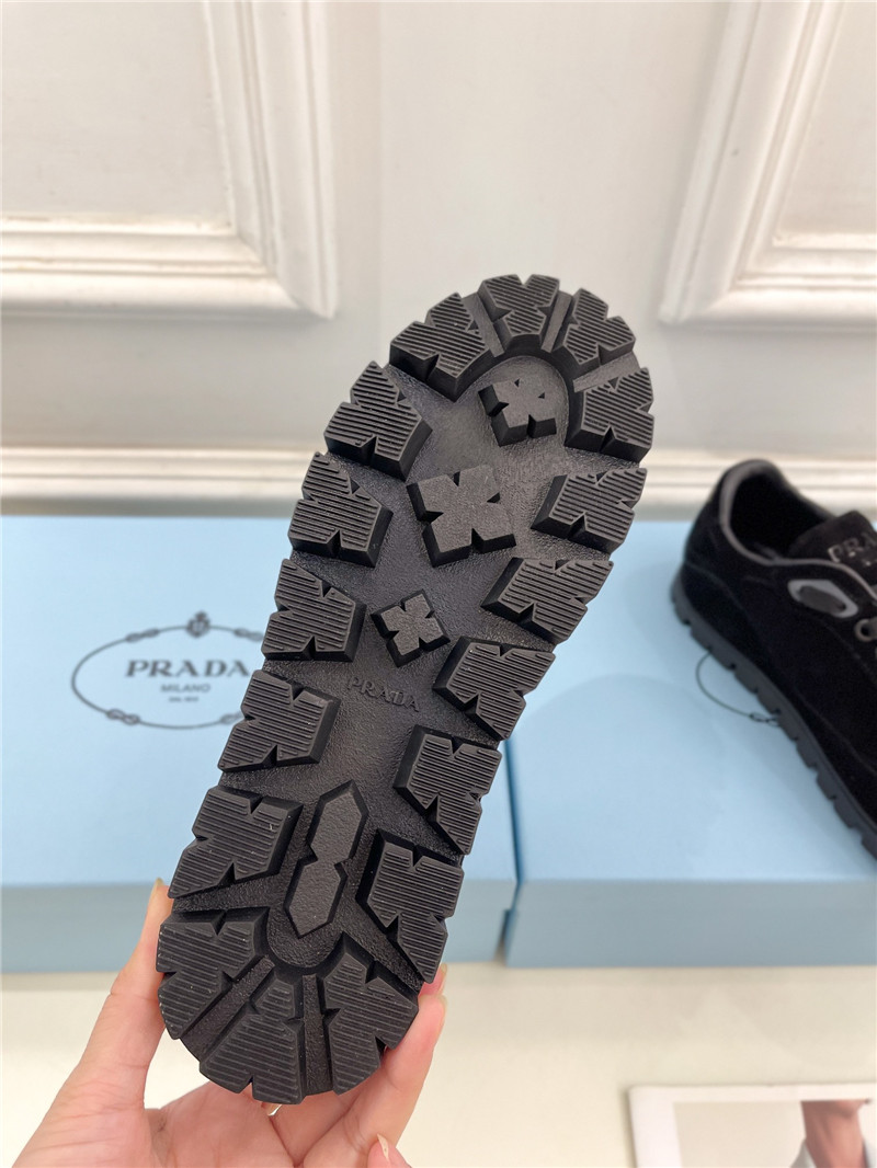 Pra*a faded suede sneakers black