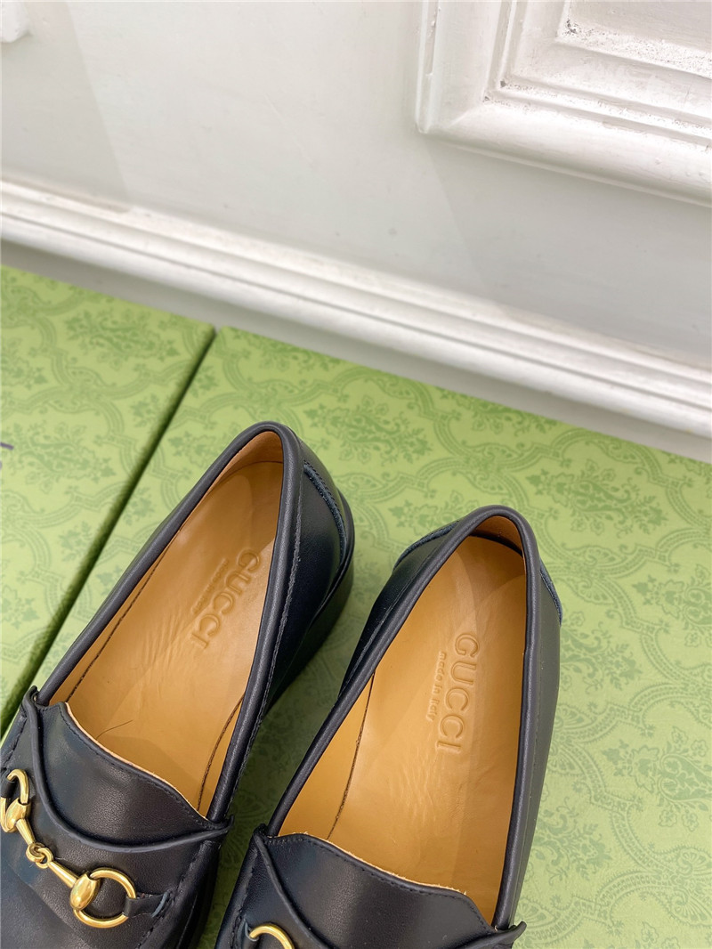 Gvc*1 horsebit wedge loafer in black leather