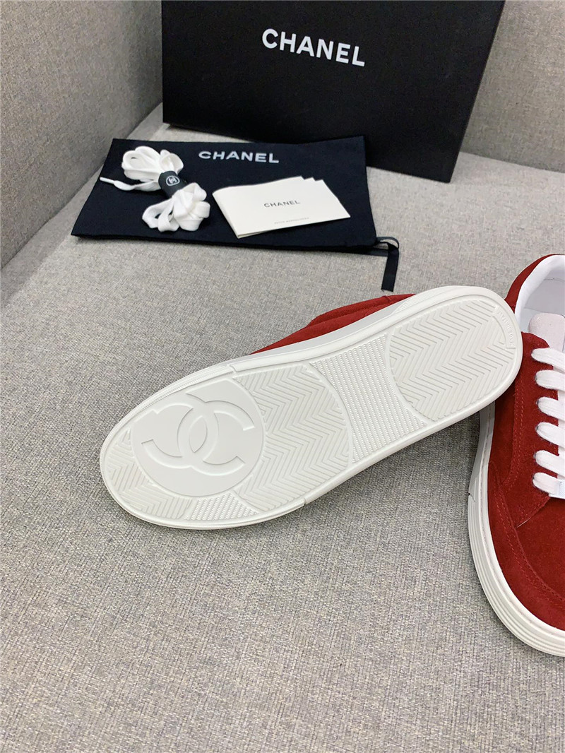 Ch**el red lace-up trainers