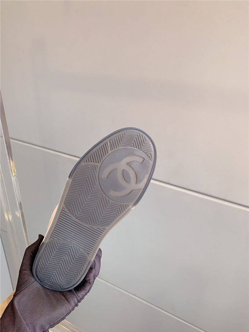 Ch**el calfskin lace-up low top sneakers