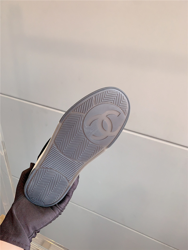 Ch**el black suede lace-up sneakers