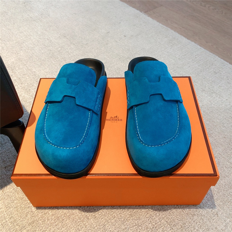 H**me5 go mule in blue suede