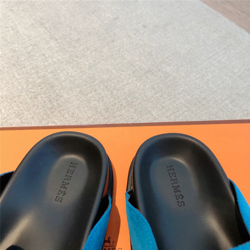 H**me5 go mule in blue suede