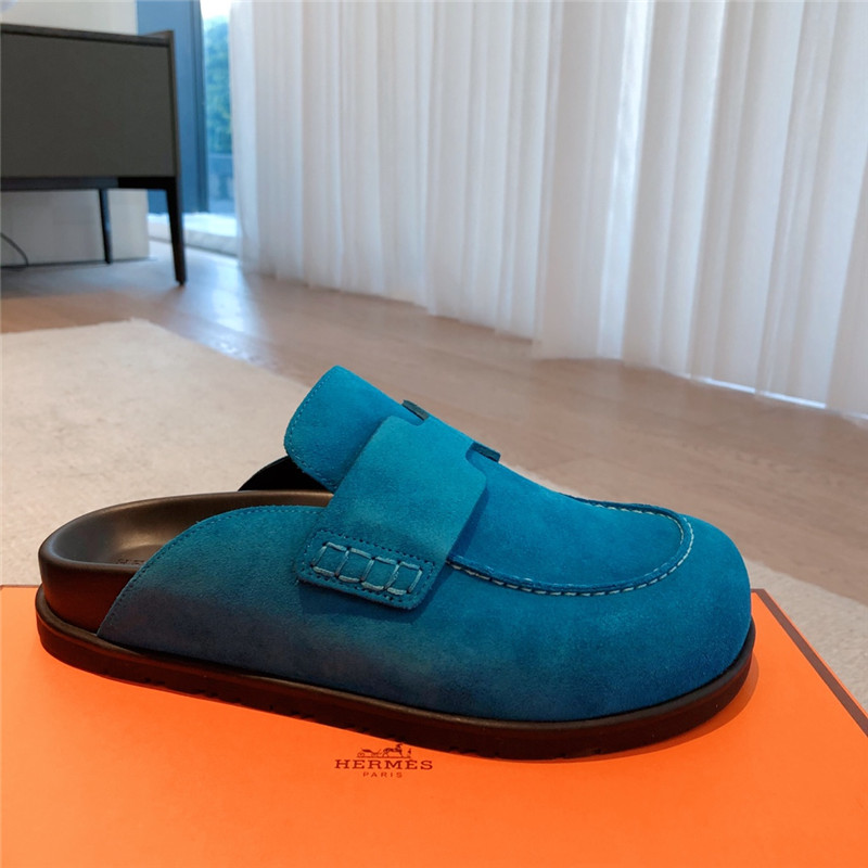 H**me5 go mule in blue suede