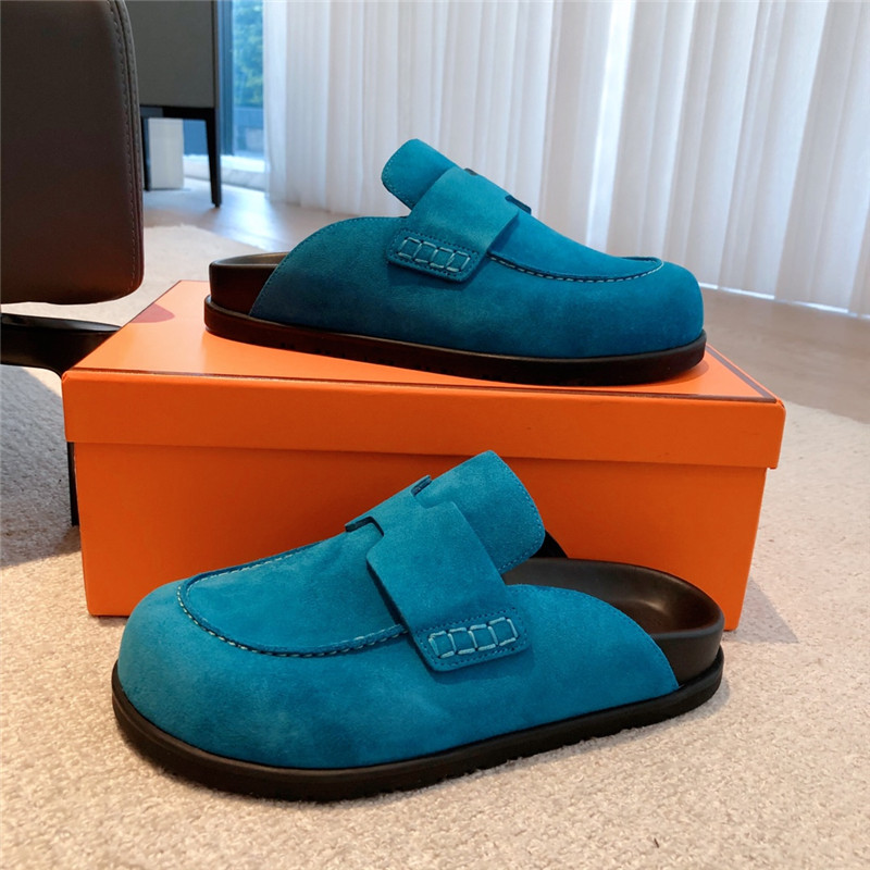 H**me5 go mule in blue suede