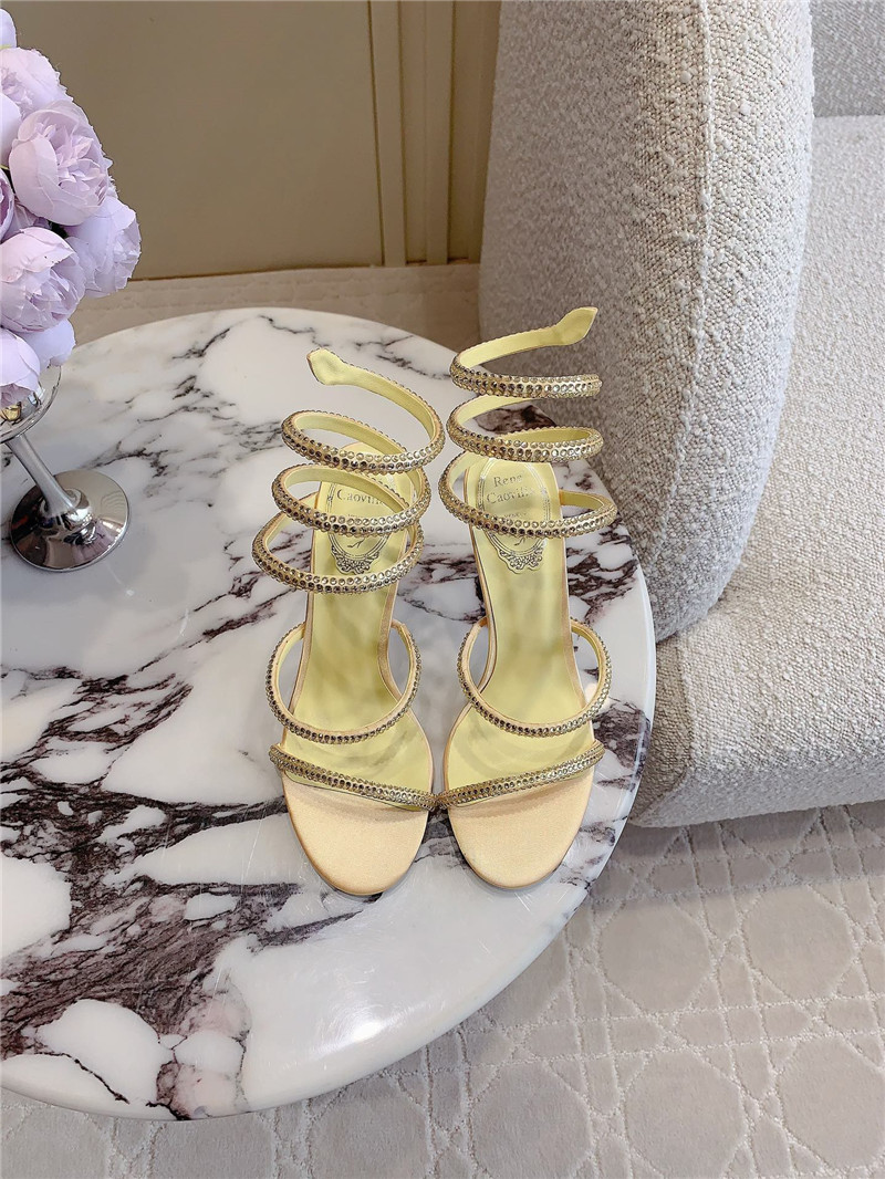 Rene Caovilla Jeweled Cleo Light Yellow Sandal 105